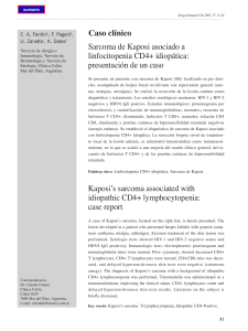 Sarcoma de Kaposi asociado a linfocitopenia CD4+ idiopática