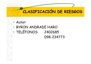 CLASIFICACIÓN DE RIESGOS
