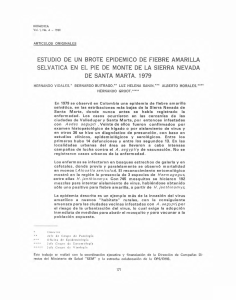 ESTUDIO DE UN BROTE EPlDEMlCO DE FIEBRE AMARILLA