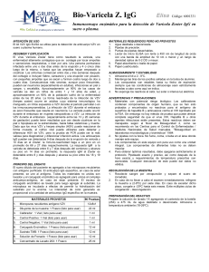 Bio-Varicela Zoster IgG Elisa Código: 6001331