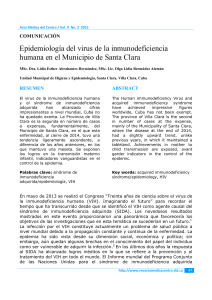 Epidemiología del virus de la inmunodeficiencia humana en el