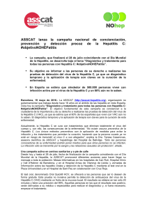ASSCAT lanza la campaña nacional de concienciación, prevención