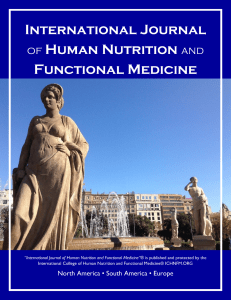 International Journal oF Human Nutrition AND Functional Medicine