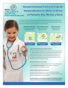Vacuna Intranasal Contra la Gripe de Temporada para los Ni&ntilde;os se