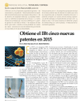 Obtiene el IBt cinco nuevas patentes en 2015
