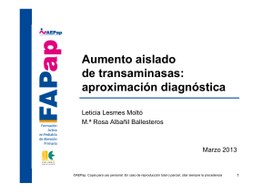 Aumento aislado de transaminasas: aproximación diagnóstica