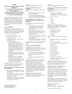 Información para paciente sobre Gardasil
