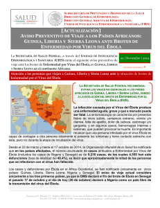 [actualizaci&oacute;n] aviso preventivo de viaje a los pa&iacute;ses africanos