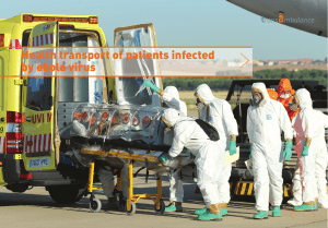 Health transport of patients infected by ebola virus