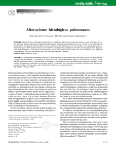 Alteraciones histológicas pulmonares