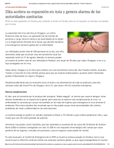 Zika acelera su expansión en Asia y genera alarma de las