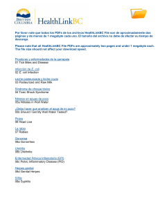 Spanish HealthLinkBC Files - List of Translated Topics