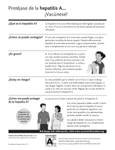 Protéjase de la hepatitis A... ¡Vacúnese!