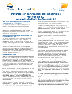 Inmunización para trabajadores de servicios