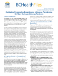 Spanish BC HealthFile #94c Self Care During an Influenza Pandemic