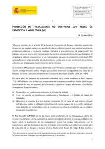 protección de trabajadores no sanitarios con riesgo de exposición a