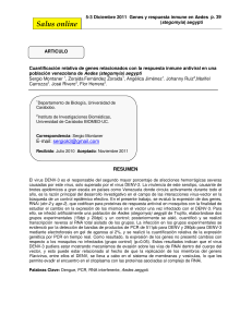 Cuantificación relativa de genes relacionados con