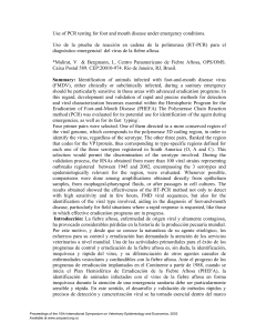 Use of PCR testing for foot and mouth disease under emergency