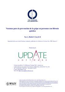 Vacunas para la prevención de la gripe en personas con fibrosis