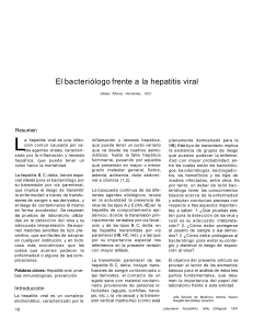 El bacteriólogo frente a la hepatitis viral