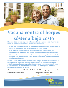 Shingles vaccine flyer - Spanish