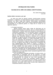 INFORMACIÓN PARA PADRES VACUNAS EN EL NIÑO CON