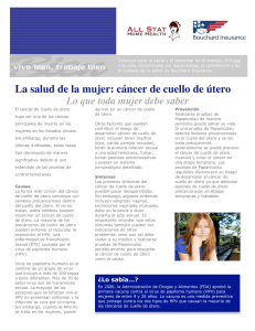La salud de la mujer: cáncer de cuello de útero