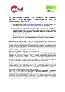 La Asociación Catalana de Enfermos de Hepatitis (ASSCAT) lanza