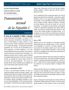 Transmisión sexual de la Hepatitis C