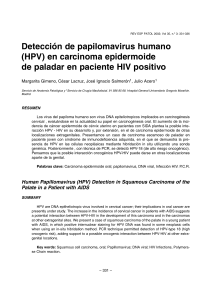 Detección de papilomavirus humano (HPV) en carcinoma