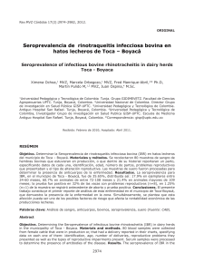 Seroprevalencia de rinotraqueitis infecciosa bovina en hatos