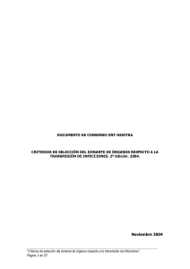 Criterios de selección del donante de órganos respecto a