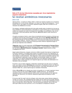 Se recetan antibióticos innecesarios
