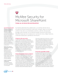 McAfee Security for Microsoft SharePoint Ficha Técnica