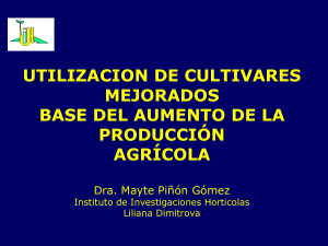 Utilizacion de cultivares mejorados