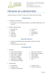 Catálogo de pruebas - Laboratorio Finca España