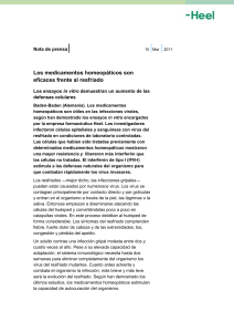 Los medicamentos homeopáticos son eficaces frente al resfriado