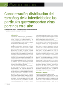 Concentración, distribución del tamaño y de la infectividad de las
