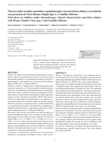 Úlceras orales en niños sometidos a quimioterapia