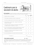 Screening Questionnaire for Adult Immunization Spanish