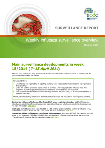 Weekly influenza surveillance overview