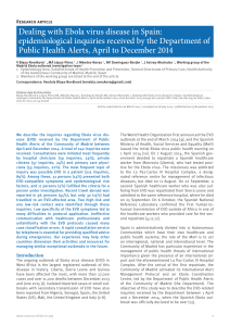 Dealing with Ebola virus disease in Spain