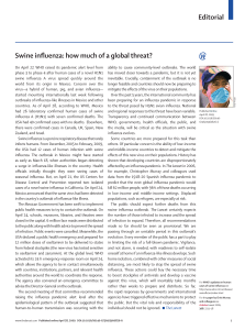 Editorial Swine influenza: how much of a global threat?