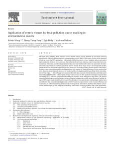 Application of enteric viruses for fecal pollution source tracking in