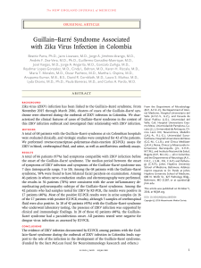 Guillain–Barré Syndrome Associated with Zika Virus Infection in