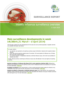 Weekly influenza surveillance overview