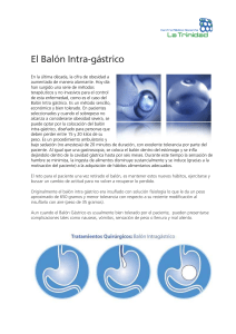 El Balón Intra-gástrico - Centro Médico Docente La Trinidad