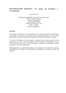 POLINIZACIÓN BIÓTICA: Un juego de reclamos y recompensas.