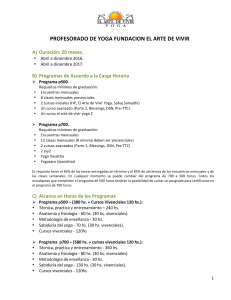 PROFESORADO DE YOGA FUNDACION EL ARTE DE VIVIR