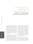 The behavior of the laboratory rat: A handbook with test